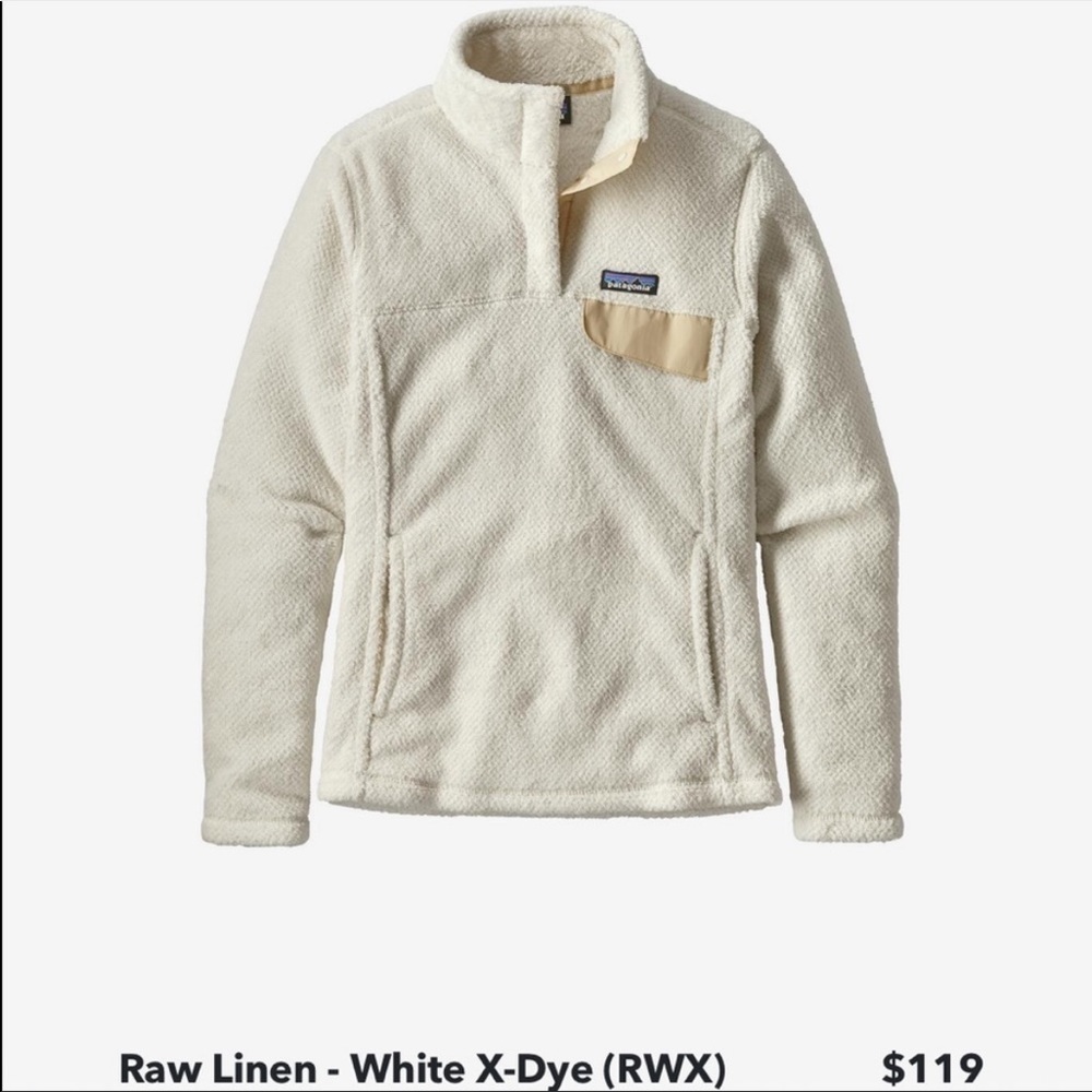 Patagonia snap-T fleece pullover white